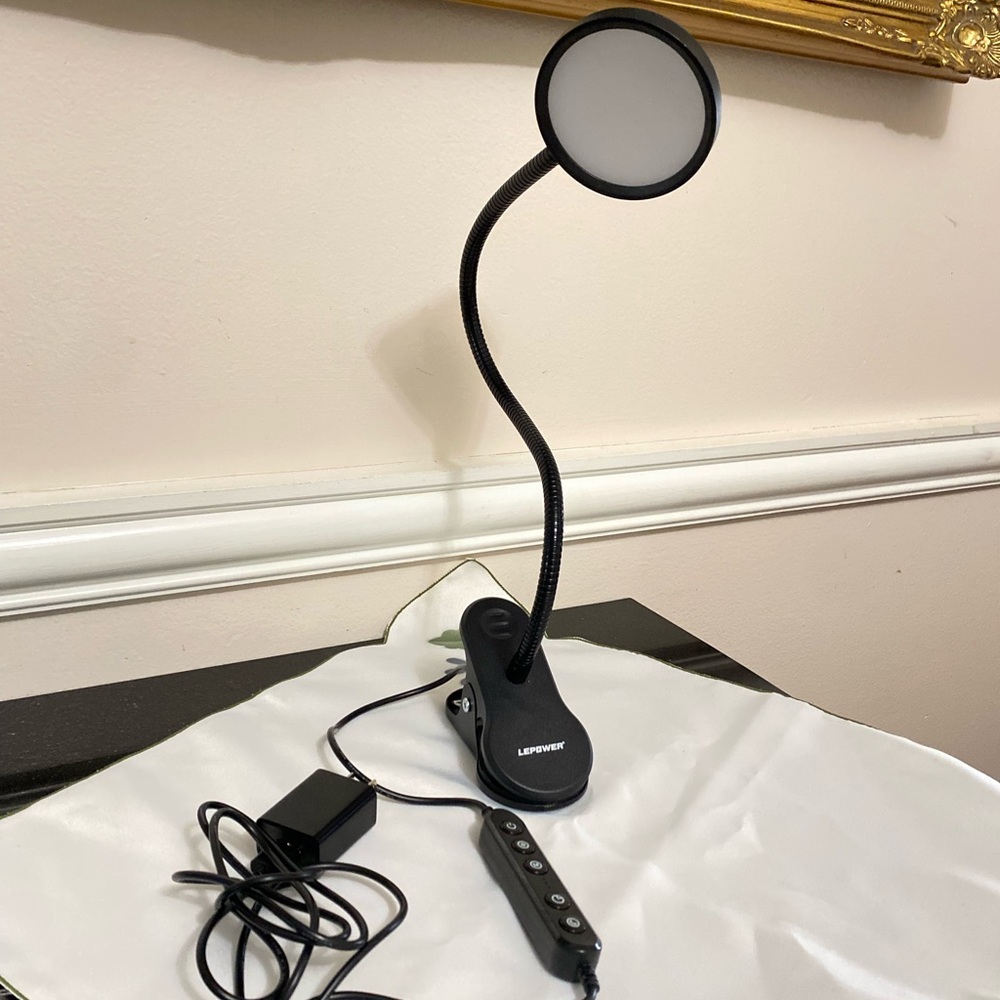 Lepower LED Desk Lamp Clip-on Reading Light with Flexible Gooseneck